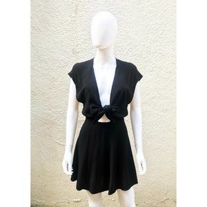 REFORMATION KEY HOLE BLACK MINI DRESS